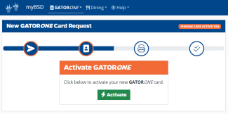 GatorOne Activation Screen