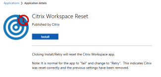 Citrix Workspace Reset