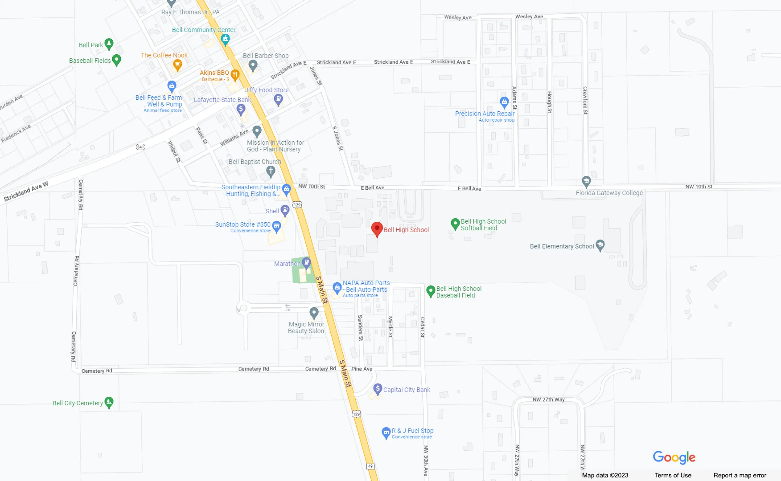 Location Map: Bell High School