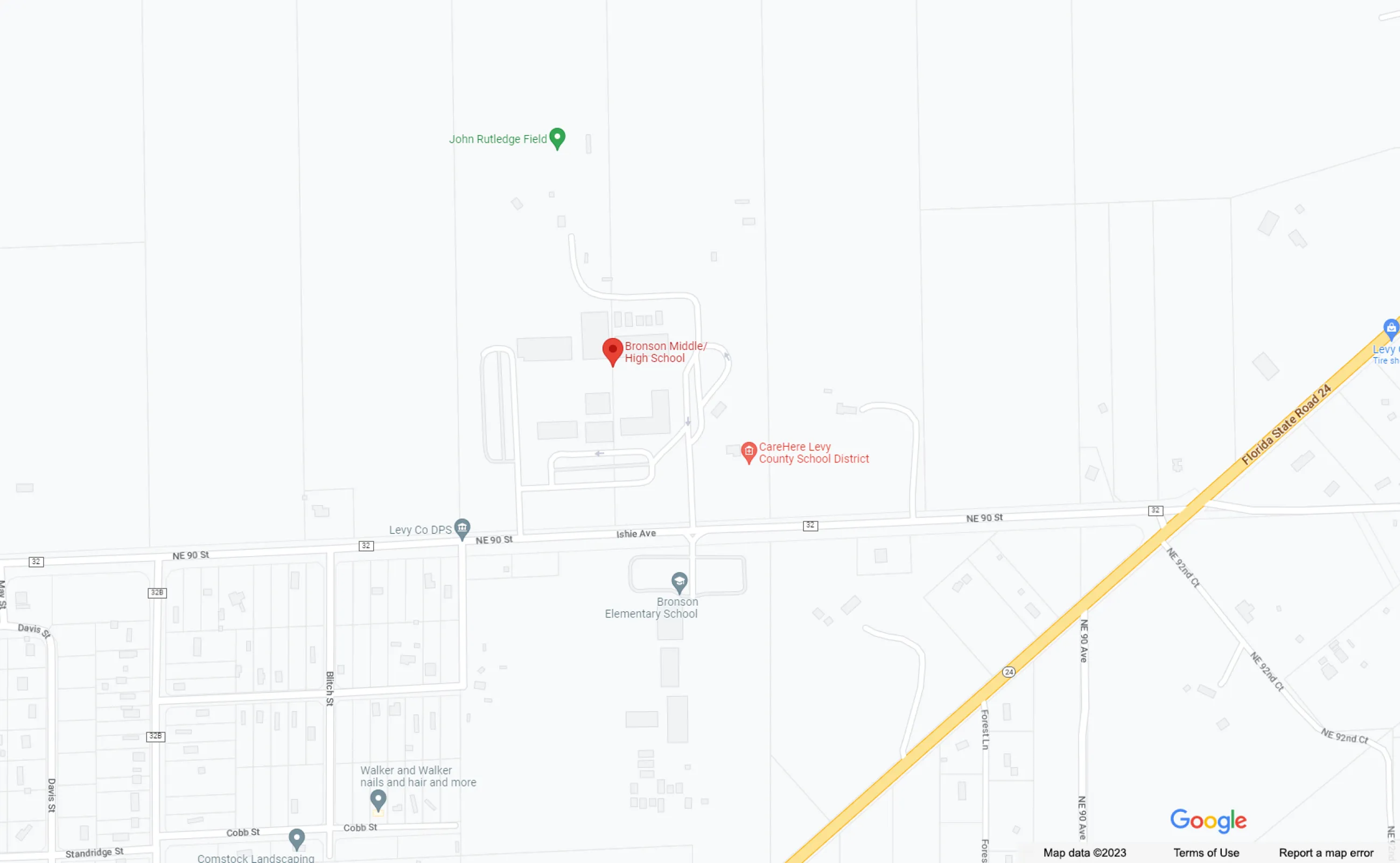 Location Map: Bronson High School