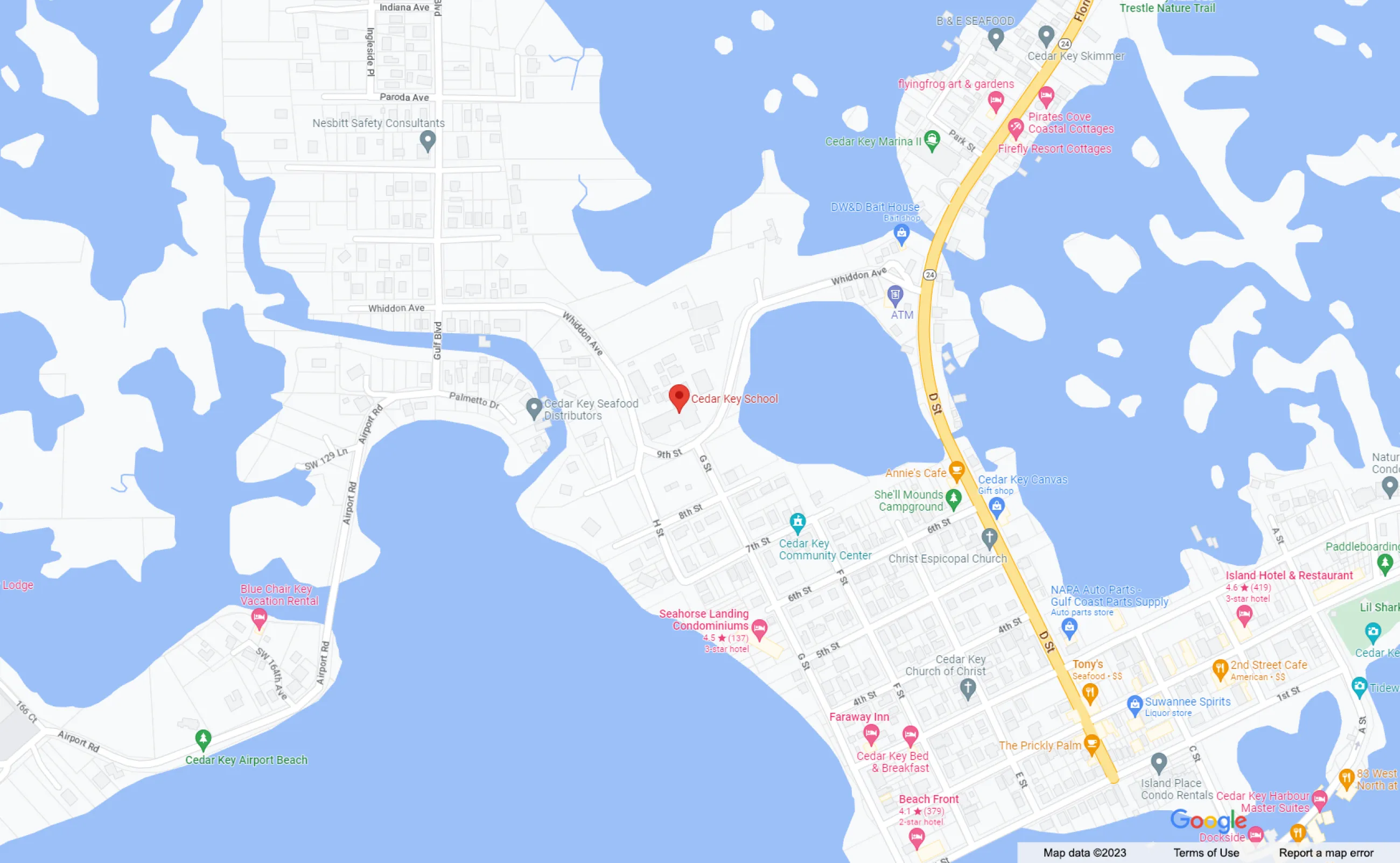 Location Map: Cedar Key High School