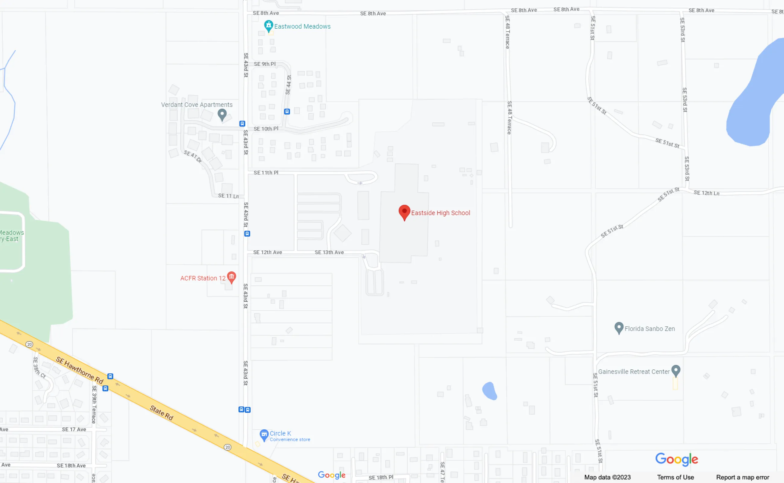 Location Map: Eastside High School