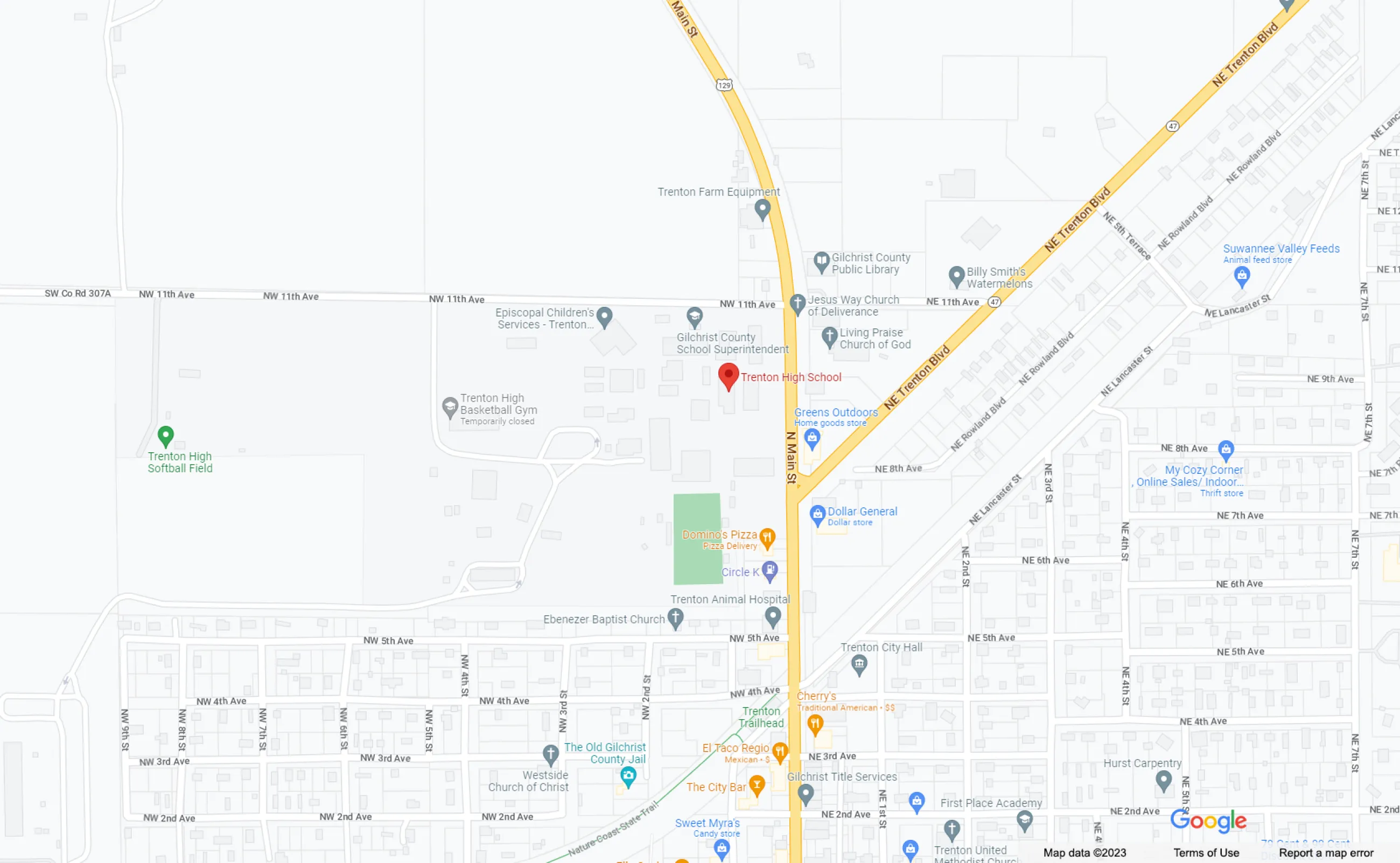 Location Map: Trenton High School