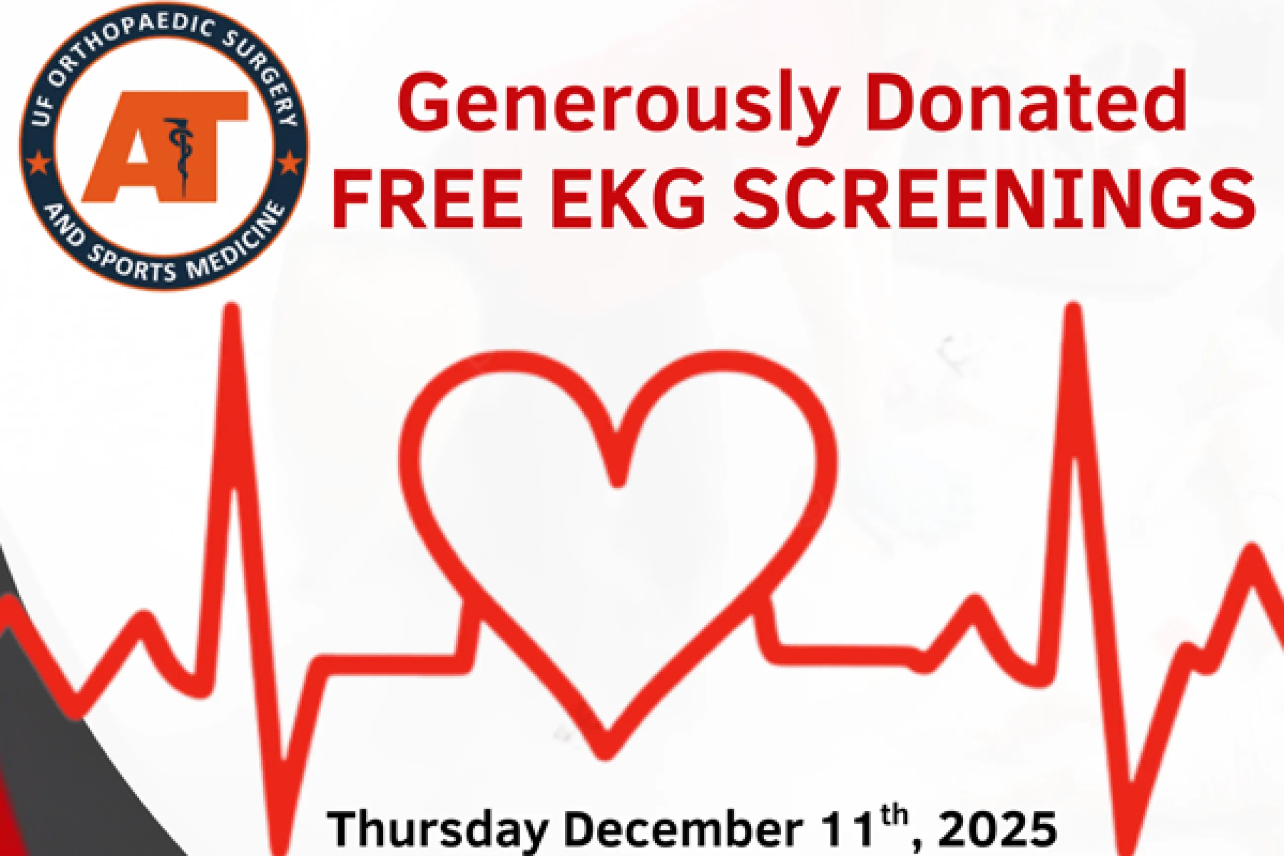 Free EKG Screenings for students in Grades 8-12
