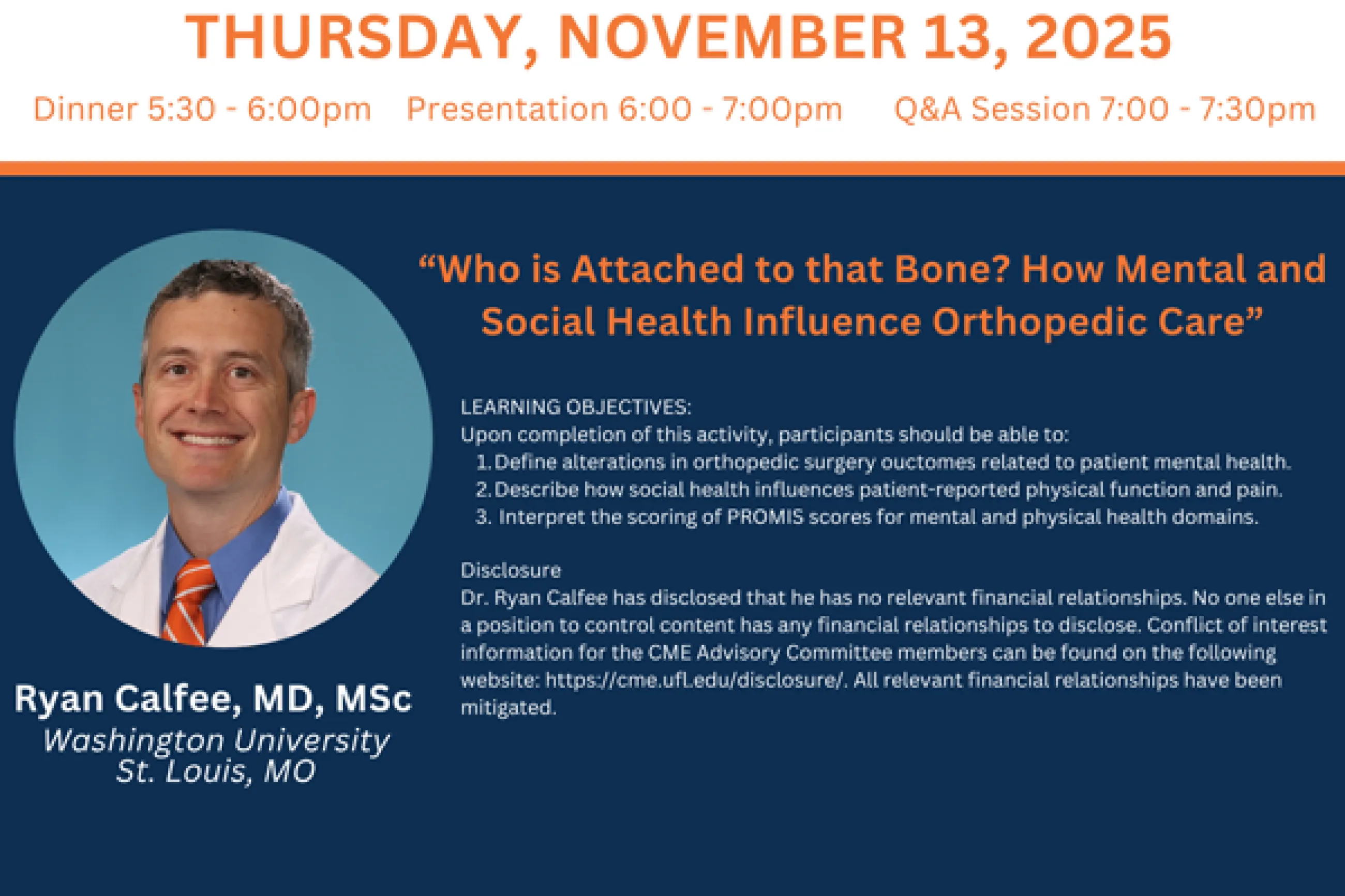 Grand Rounds: Who is Attached to that Bone? How Mental and Social Health Influence Orthopedic Care