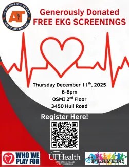 Free EKG Screenings for students in Grades 8-12